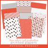 SCRAPBOOK GENERATION Printed Printables True Colors Graduation Papers - Red