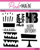 PINK & MAIN Adhesive Transfers: Build A Cake Stickies