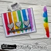 BRUTUS MONROE Mixed Media Stencil: Painted Rainbow