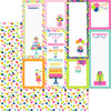 PREORDER - ships late AUGUST: DOODLEBUG DESIGNS Cupcakes & Candles 12x12 Paper: Surprise Party