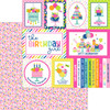 PREORDER - ships late AUGUST: DOODLEBUG DESIGNS Cupcakes & Candles 12x12 Paper: Sweet Sprinkles