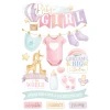 PAPER HOUSE PRODUCTIONS 3D Stickers: Baby Girl Watercolor