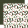 ECHO PARK Here Comes Santa Paws 12x12 Paper: Christmas Trees