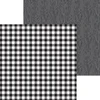 DOODLEBUG DESIGNS Monochromatic Collection 12x12 Cardstock - Buffalo Check/Wood Grain: Beetle Black