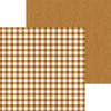 DOODLEBUG DESIGNS Monochromatic Collection 12x12 Cardstock - Buffalo Check/Wood Grain: Bon Bon