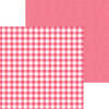 DOODLEBUG DESIGNS Monochromatic Collection 12x12 Cardstock - Buffalo Check/Wood Grain: Cherry