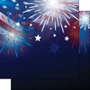 SCRAPBOOK CUSTOMS 12x12 Holiday Themed Paper: Fireworks at Night