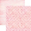 PAPER HOUSE PRODUCTIONS 12x12 Paper: Watercolor Plaid / Stripes - Pink