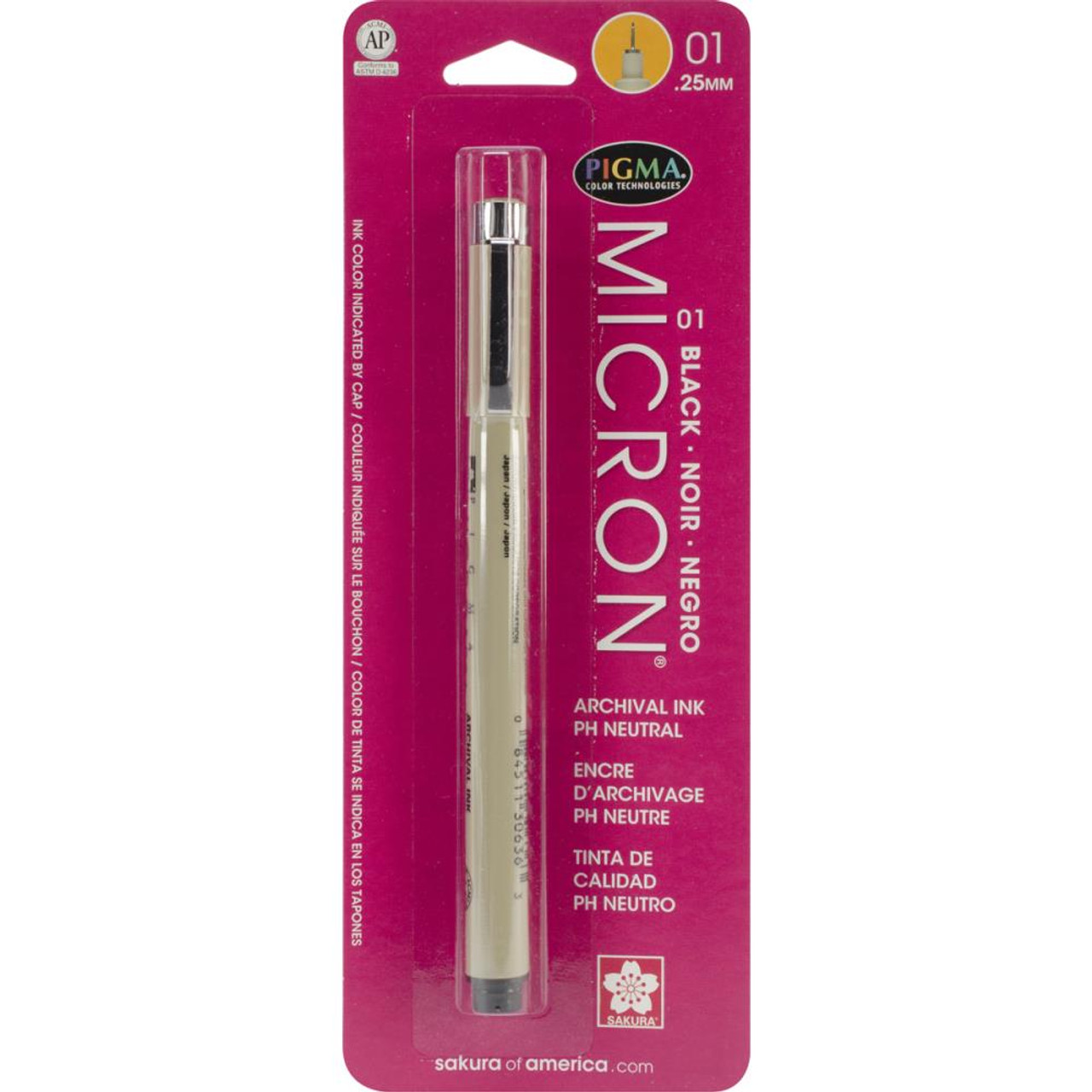 SAKURA Pigma Micron Pen 01 (.25mm) - Black - Scrapbook Generation