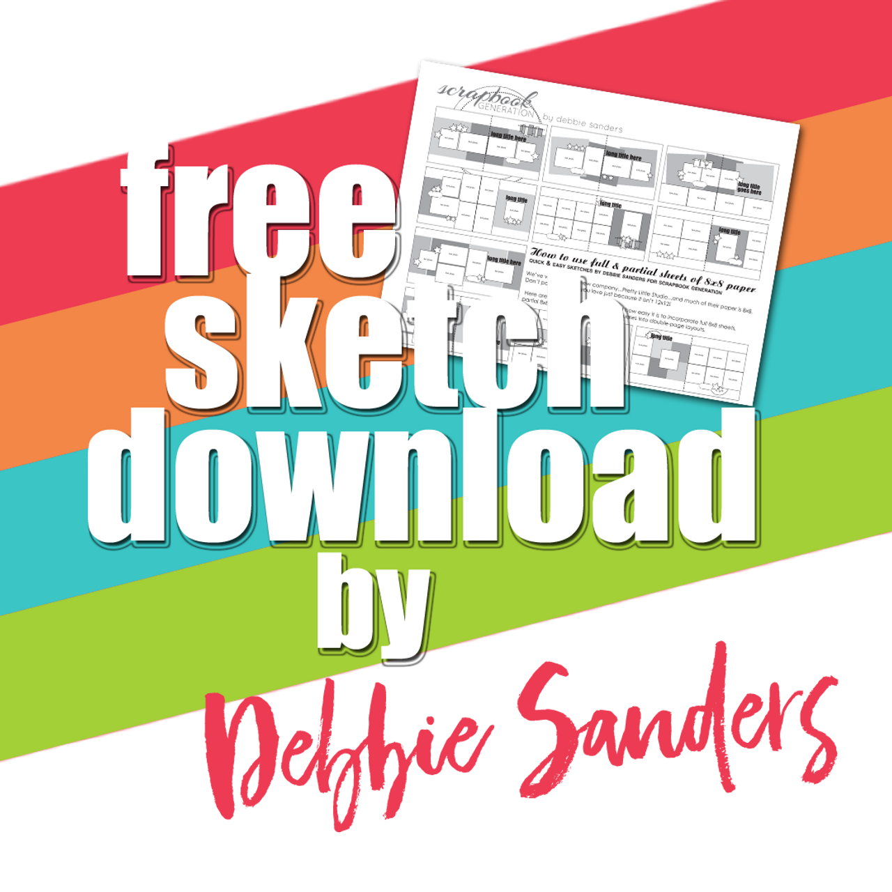 Free Scrapbook Sketches  Scraps of Five