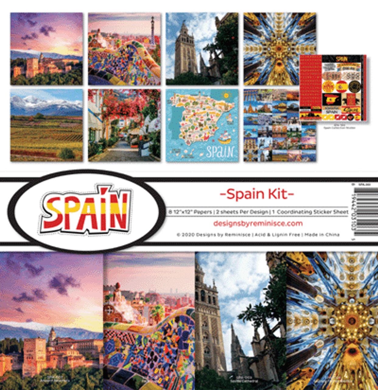 Spain Travel Scrapbook Stickers