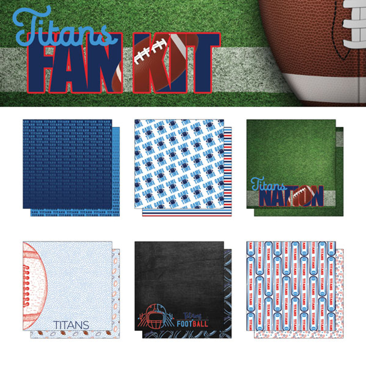 CLEARANCE | Scrapbook Customs NFL Collection Pack: Titans Fan