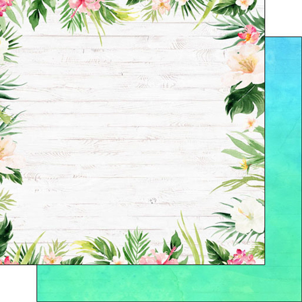 Tropical Floral Scrapbooking Papers