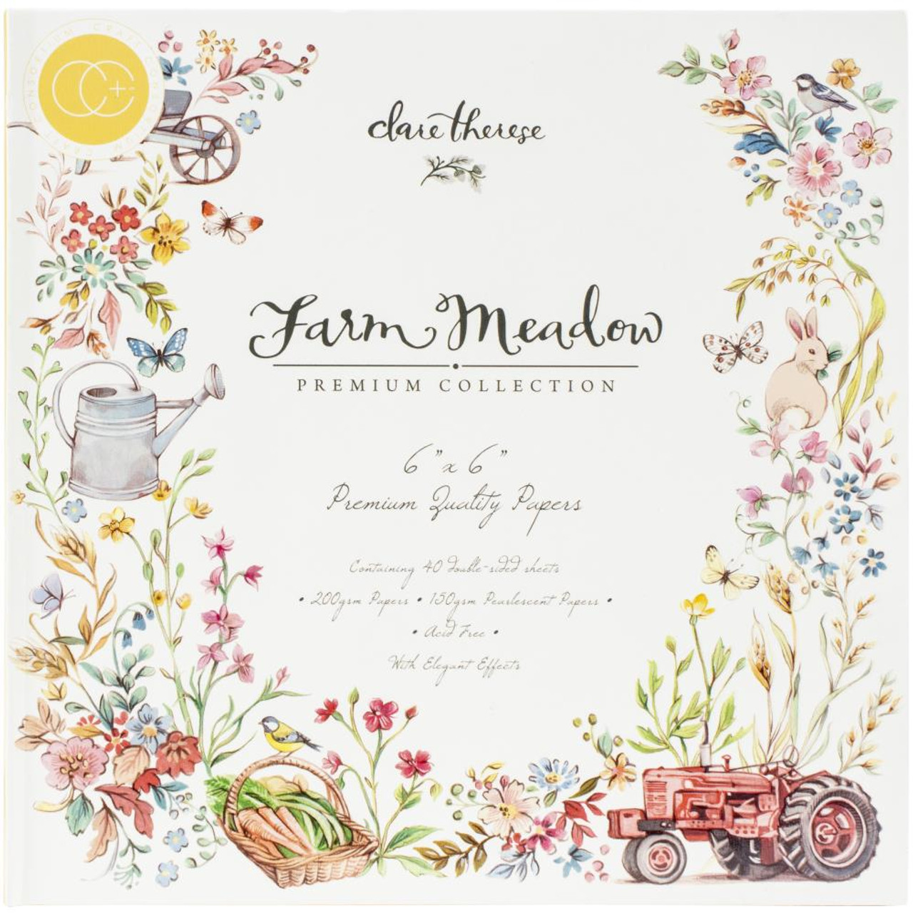CRAFT CONSORTIUM 6x6 Paper Pad Premium Collection: Farm Meadow