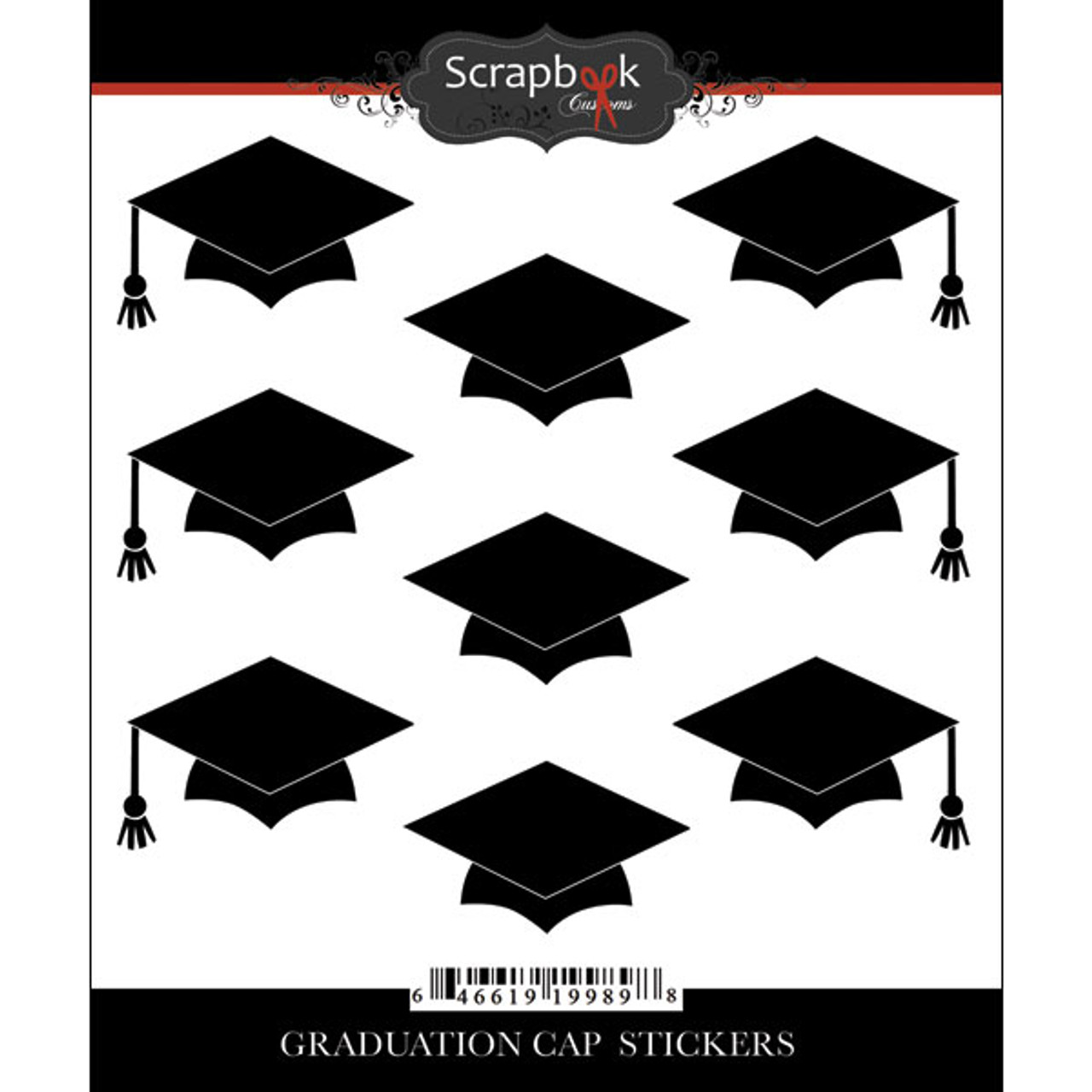 SCRAPBOOK CUSTOMS Sticker: Graduation Caps - Scrapbook Generation scrapbook-customs-sticker-graduation-caps-scrapbook-generation