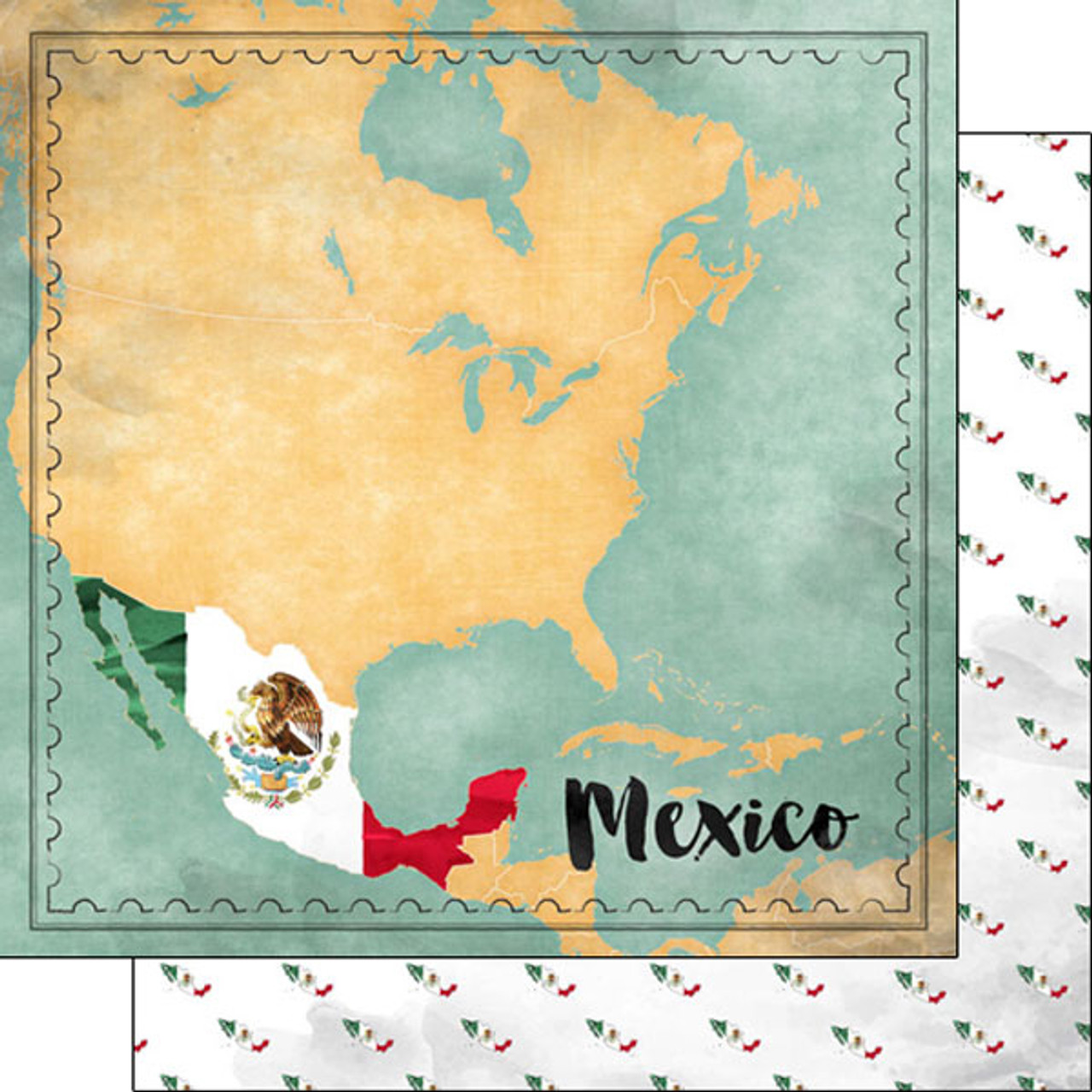 Mexico travel scrapbook stickers patches badges Vector Image