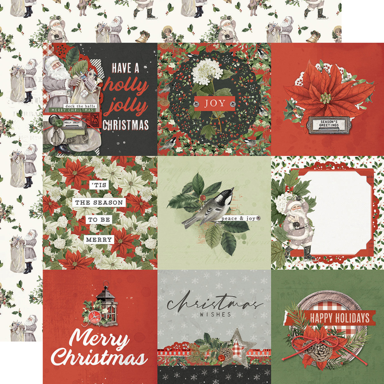 Christmas Salutations No. 2: 4x4 Journaling Cards 12x12 Patterned Paper -  Echo Park Paper Co.