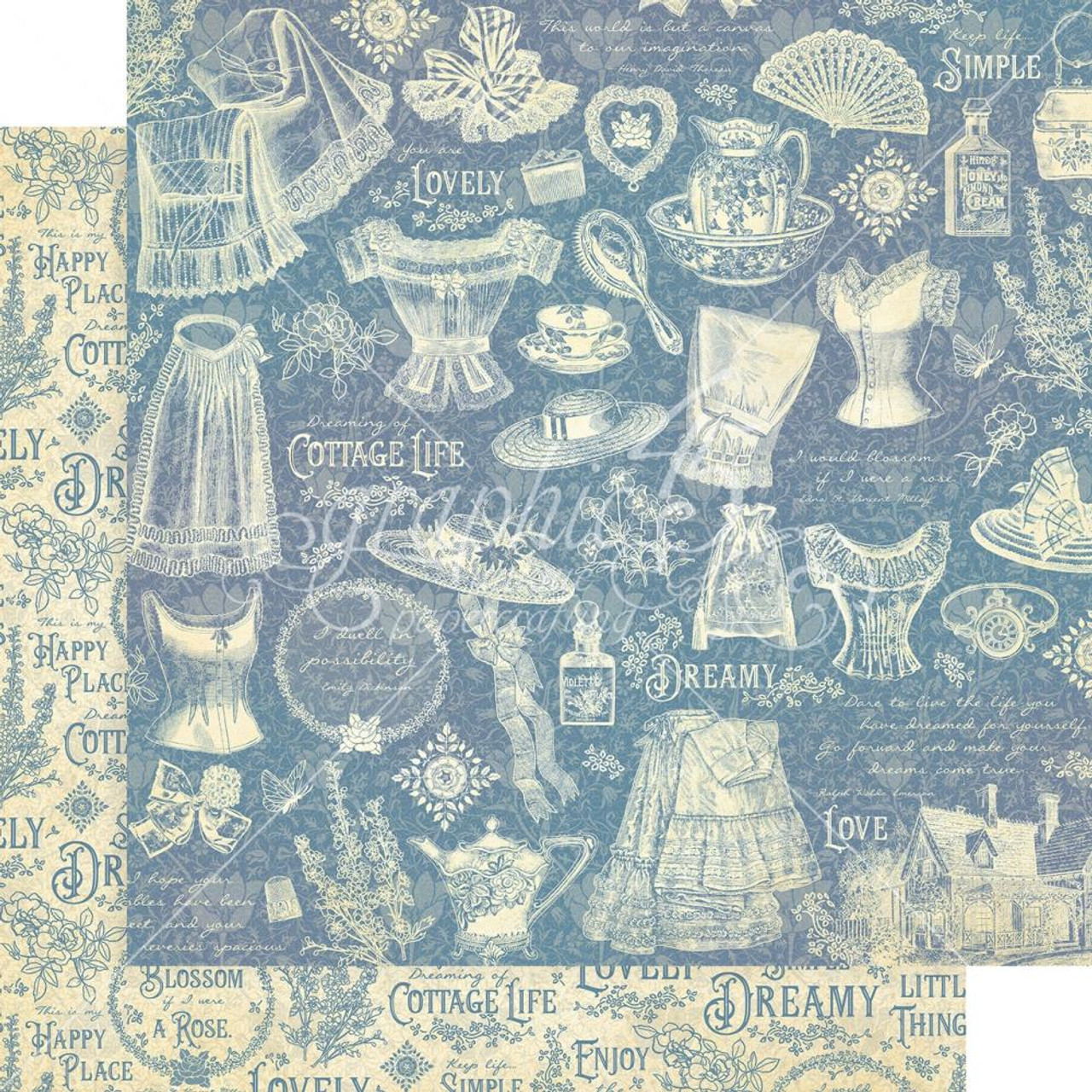 Graphic 45 Cottage Life シリーズセット グラフィック45 Graphic 45 Cottage Life or Wild & Free 8xx8 Collection Pk, 3