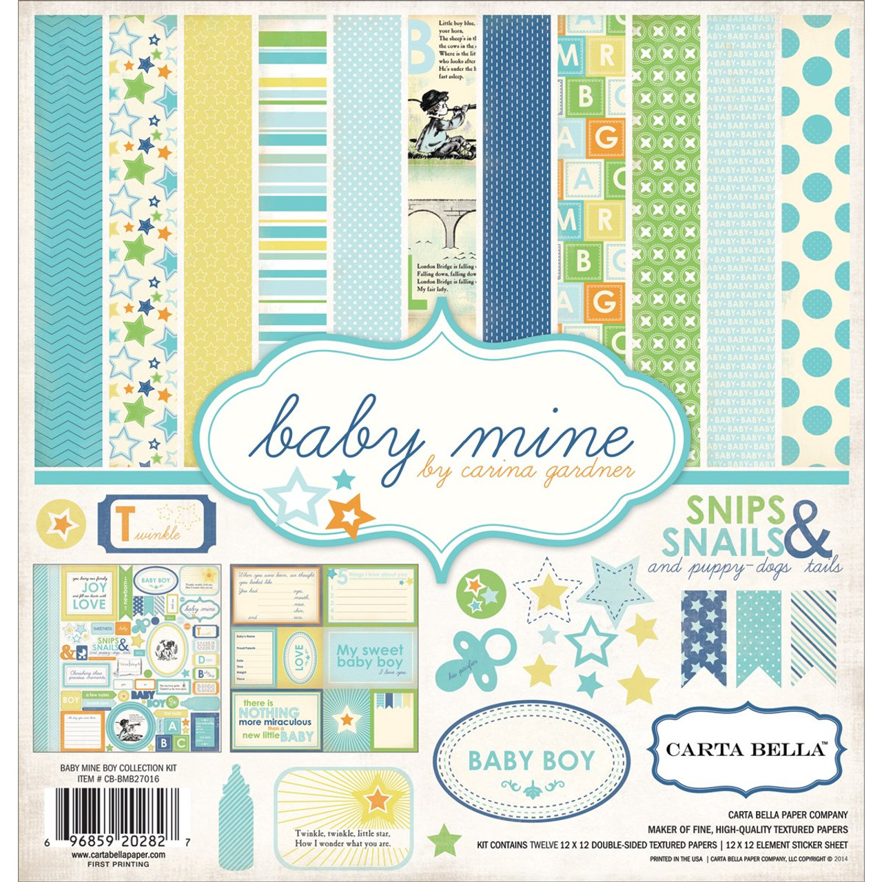 CARTA BELLA Collection Kit: Baby Mine - Boy - Scrapbook Generation