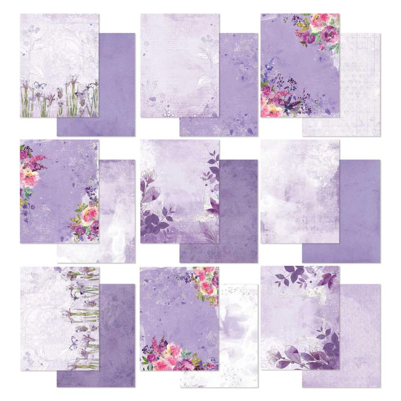 vintage purple scrapbook paper