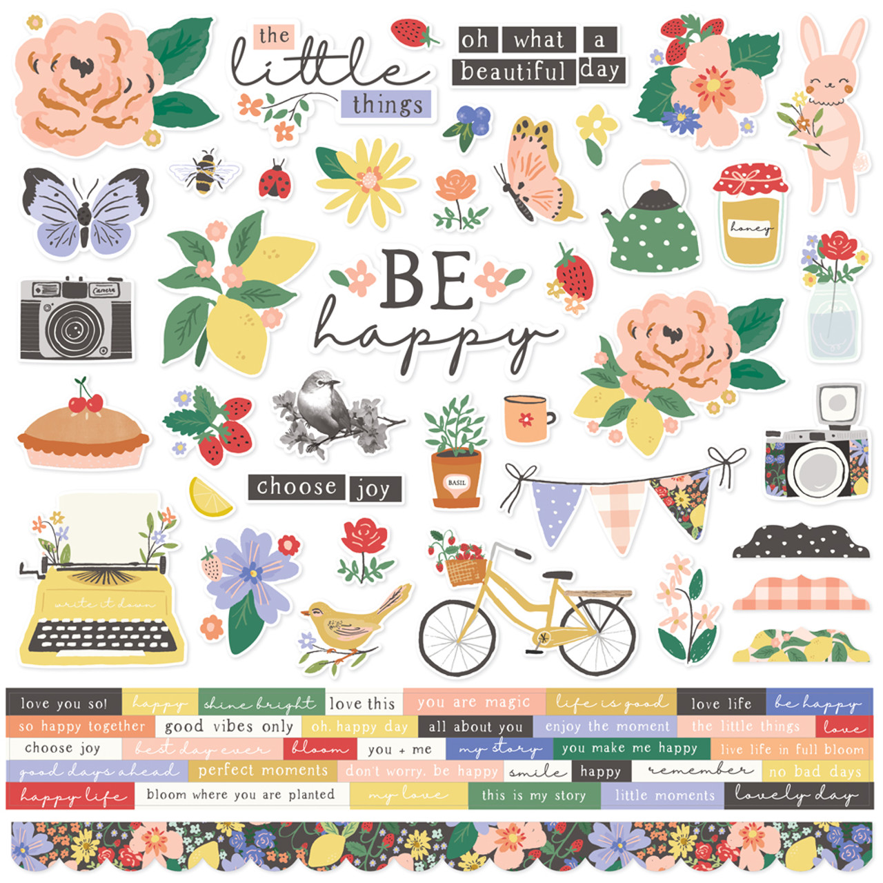 SIMPLE STORIES The Little Things Cardstock Stickers - Scrapbook Generation