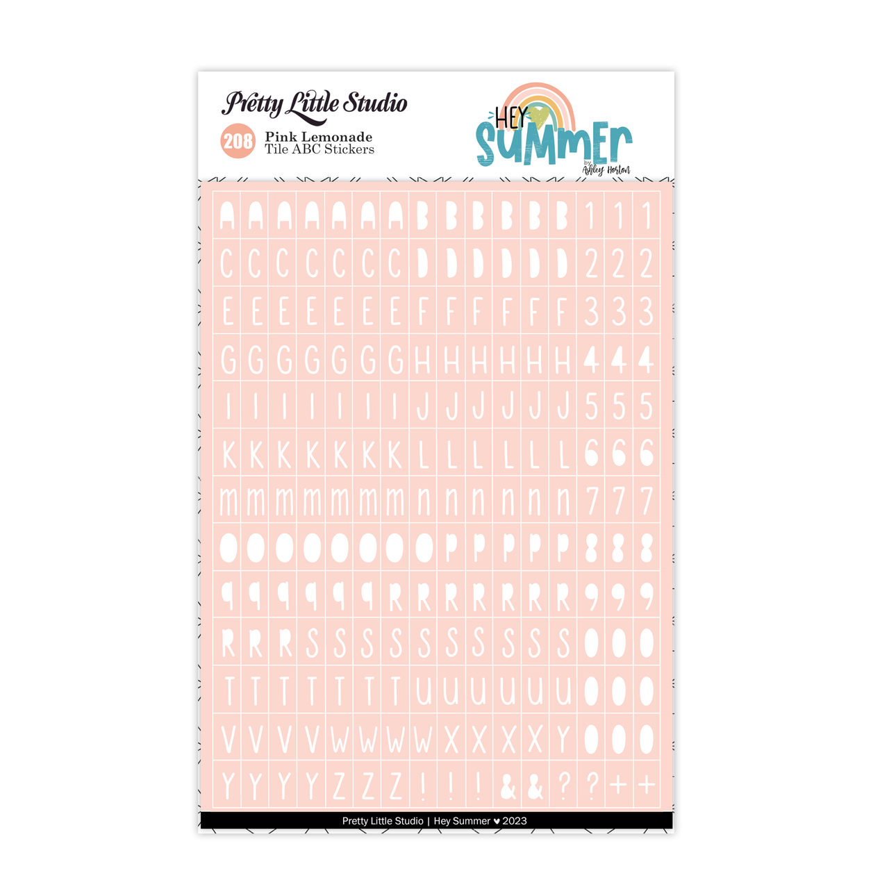 PRETTY LITTLE STUDIO Hey Summer Stickers, Mini ABC