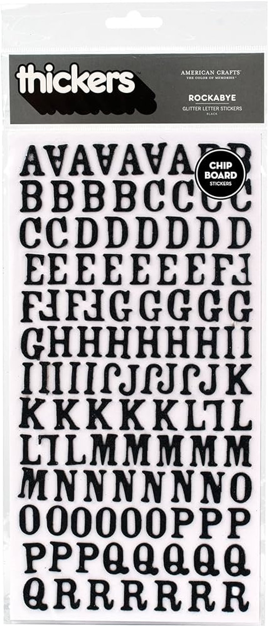 Sticko Alphabet Stickers Black Marker