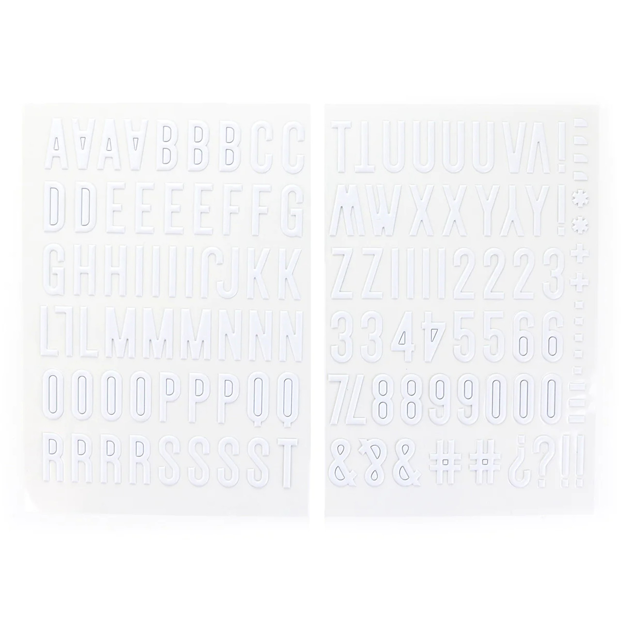 ELLE'S STUDIO Large Puffy Alphabet Stickers: White - Scrapbook Generation