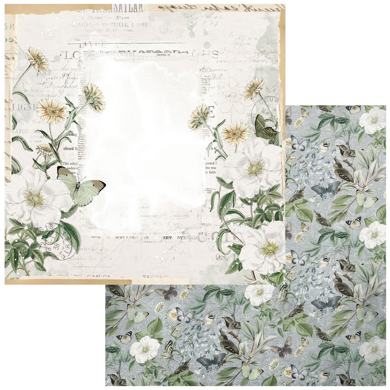 49 and Market Curators Meadow Collection 12x12 Scrapbook Paper Flora ( –  Everything Mixed Media