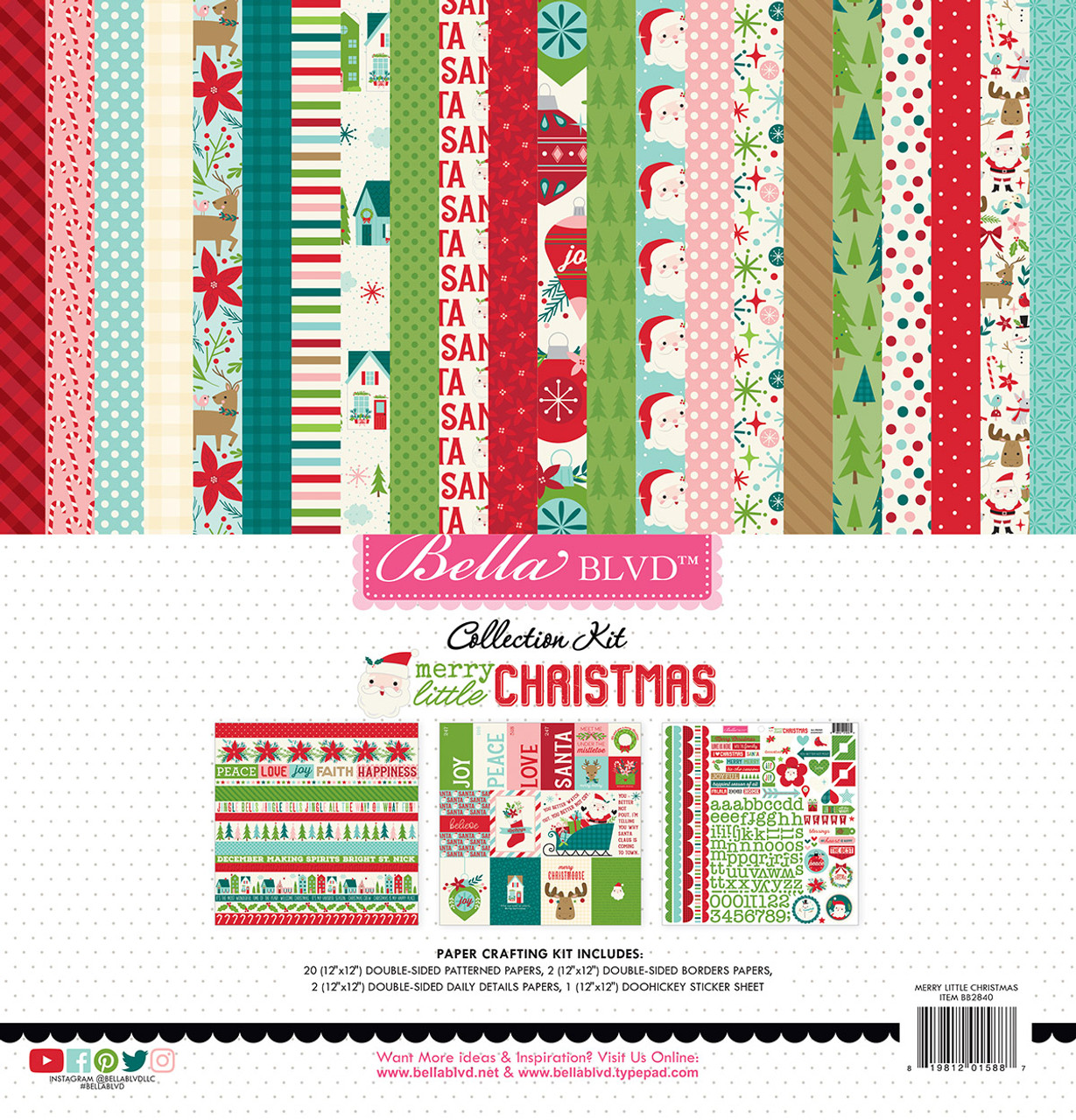 BELLA BLVD Merry Little Christmas Collection Kit - Scrapbook Generation