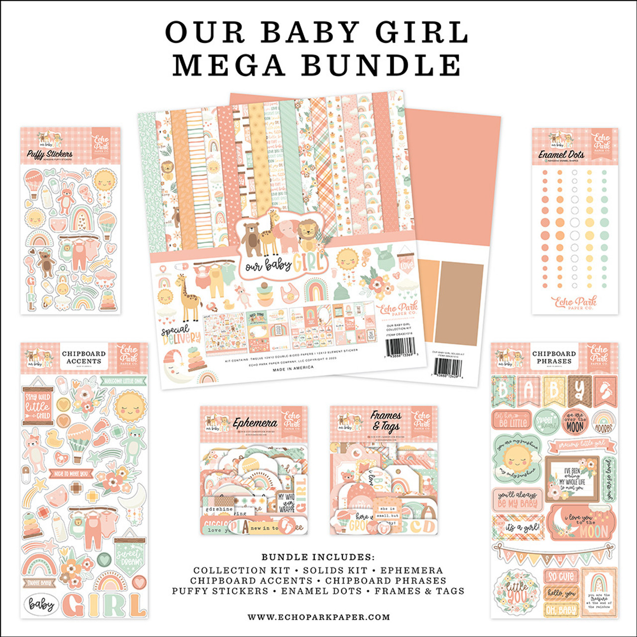 ECHO PARK Special Delivery Baby Element Sticker - Scrapbook Generation