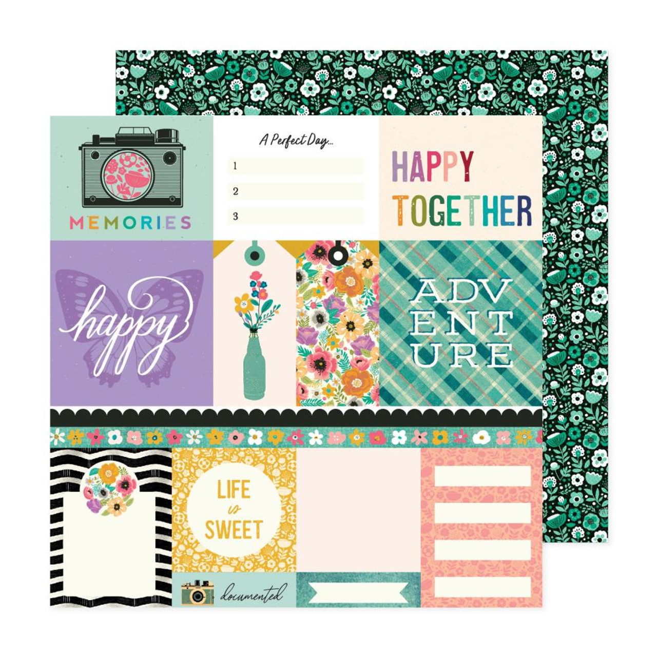 SCRAPBOOK GENERATION Colorful 1 12x12 Paper: Paper 7 - Scrapbook Generation