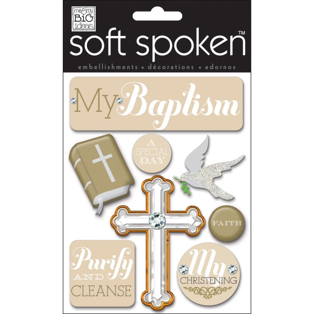 ME MY BIG IDEAS Soft Spoken Stickers: My Baptism Scrapbook