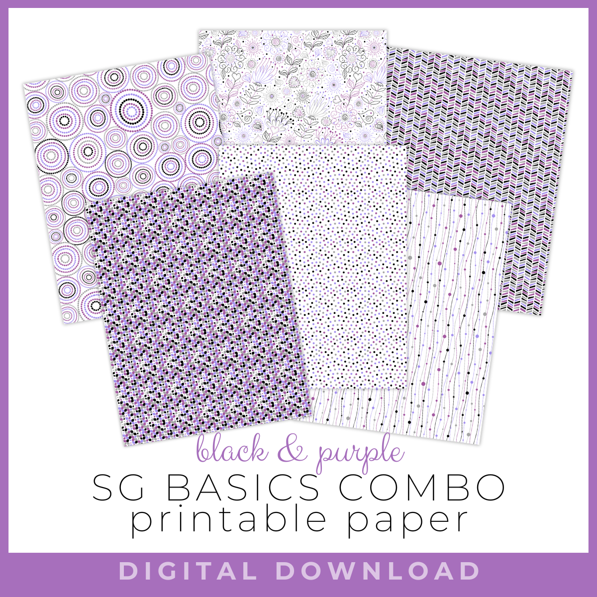 purple scrapbook paper printable