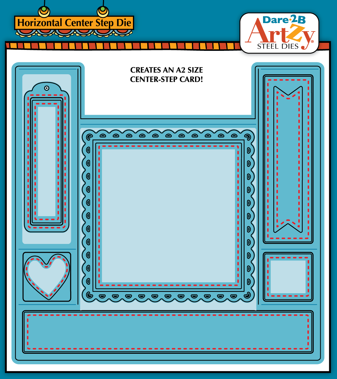 DARE 2B ARTZY Cutting Die: Horizontal Center Step