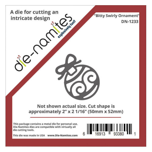 DIE-NAMITES Die: Bitty Swirly Ornament