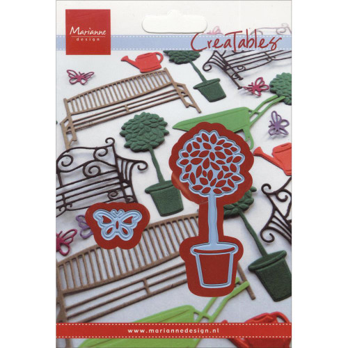 MARIANNE DESIGN Creatables Dies: Topiary & Butterfly, 3"X1.5" & 1"X.5"