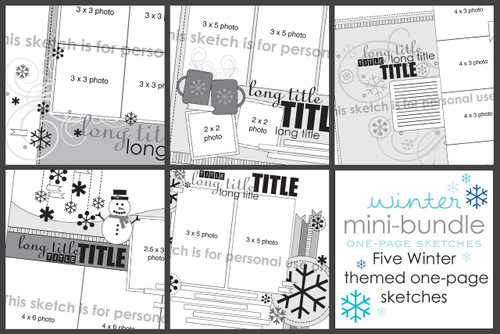 * DIGITAL DOWNLOAD * MINI-BUNDLE: January 2015 - Winter One Page