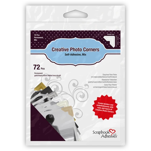 SCRAPBOOK ADHESIVES Self-Adhesive Paper Photo Corners: Mix Pack