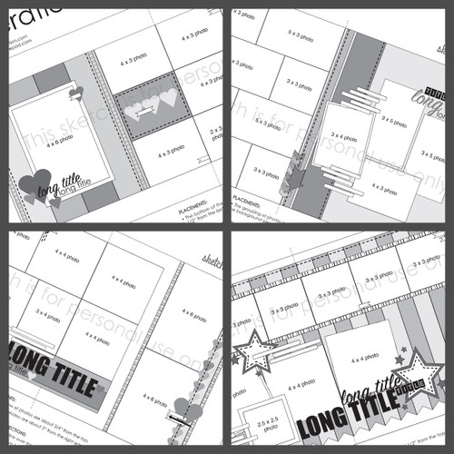 DIGITAL DOWNLOAD: 2017 APRIL FOUR PACK 12 Photos - Two Pages