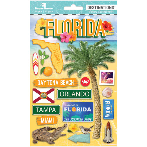 PAPER HOUSE PRODUCTIONS Destinations Stickers: Travel Florida
