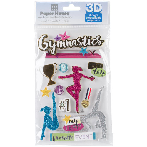 PAPER HOUSE PRODUCTIONS 3D Stickers: Gymnastics (Gold)