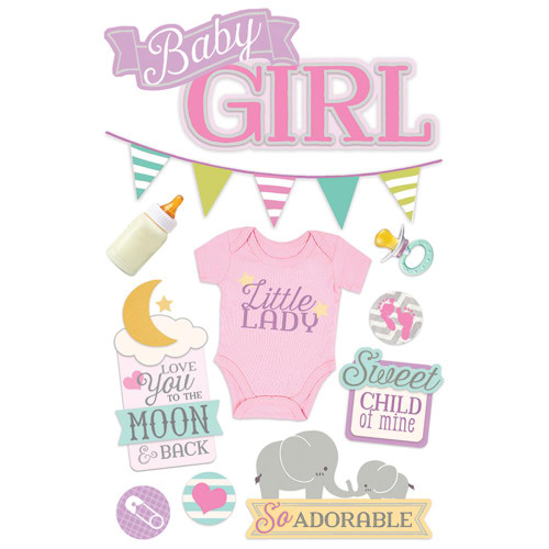 PAPER HOUSE PRODUCTIONS 3D Stickers: Baby Girl