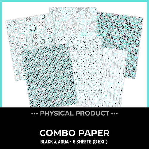 WC26 ATTENDEES ONLY: PRINTED PRINTABLES Combo Paper | Black & Aqua