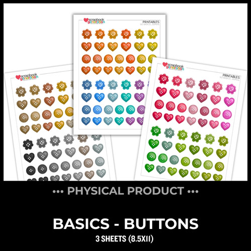 WC26 ATTENDEES ONLY: PRINTED PRINTABLES Basics - Buttons