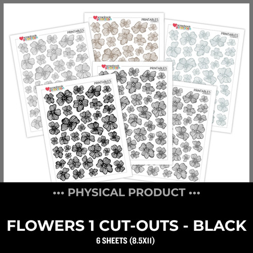 WC26 ATTENDEES ONLY: PRINTED PRINTABLES Basics - Flowers 1 | Black Neutrals