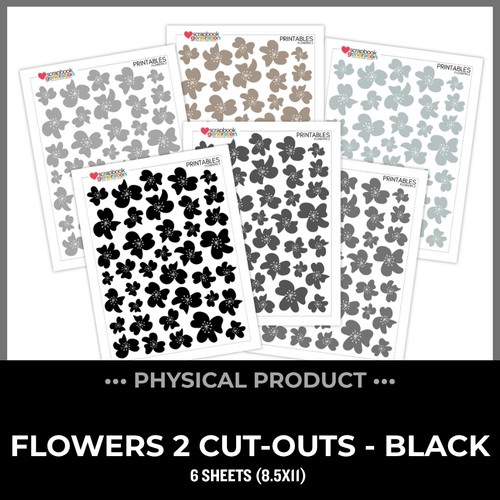 WC26 ATTENDEES ONLY: PRINTED PRINTABLES Basics - Flowers 2 | Black Neutrals