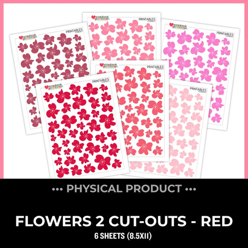 WC26 ATTENDEES ONLY: PRINTED PRINTABLES Basics - Flowers 2 | Red/Pink