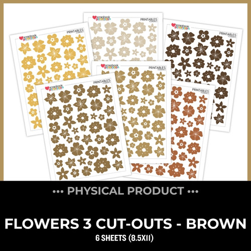 WC26 ATTENDEES ONLY: PRINTED PRINTABLES Basics - Flowers 3 | Brown Neutrals