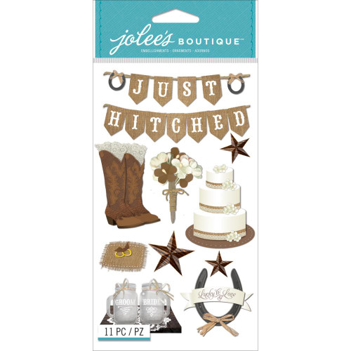 EK SUCCESS Jolee's Boutique Le Grande Dimensional Stickers: Western Wedding